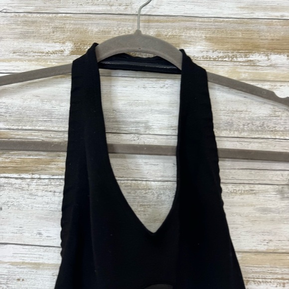 VICTOR GLEMAUD Halter Mini Dress in Black Women’s Size XS - Picture 4 of 12